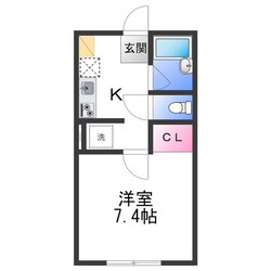 TJ鳴滝 B棟の物件間取画像